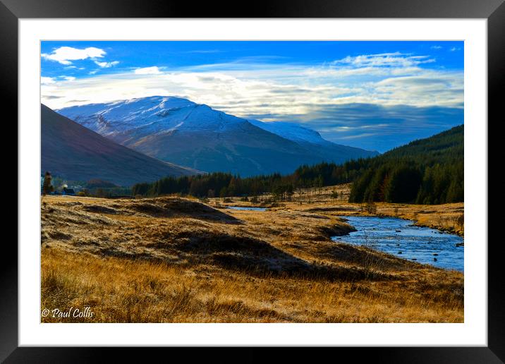 Mountains and moors Framed Mounted Print by Paul Collis