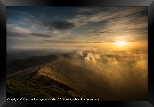 Pen y Fan Spring Light Framed Print by Creative Photography Wales