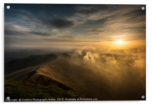Pen y Fan Spring Light Acrylic by Creative Photography Wales
