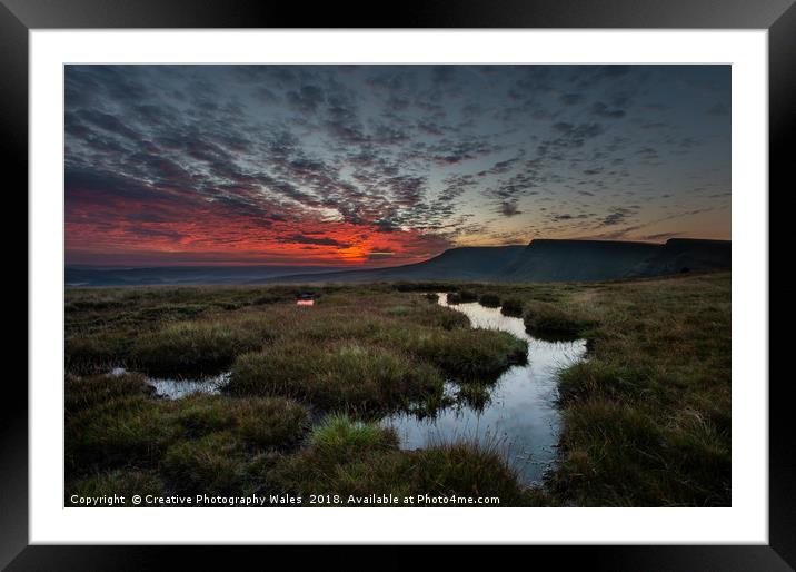 Fan Brycheiniog Landscape Framed Mounted Print by Creative Photography Wales