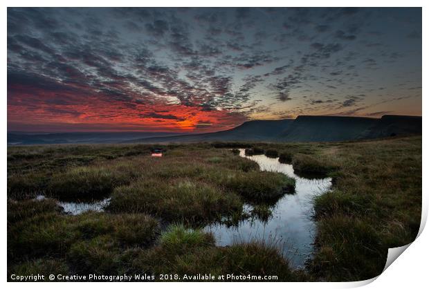 Fan Brycheiniog Landscape Print by Creative Photography Wales