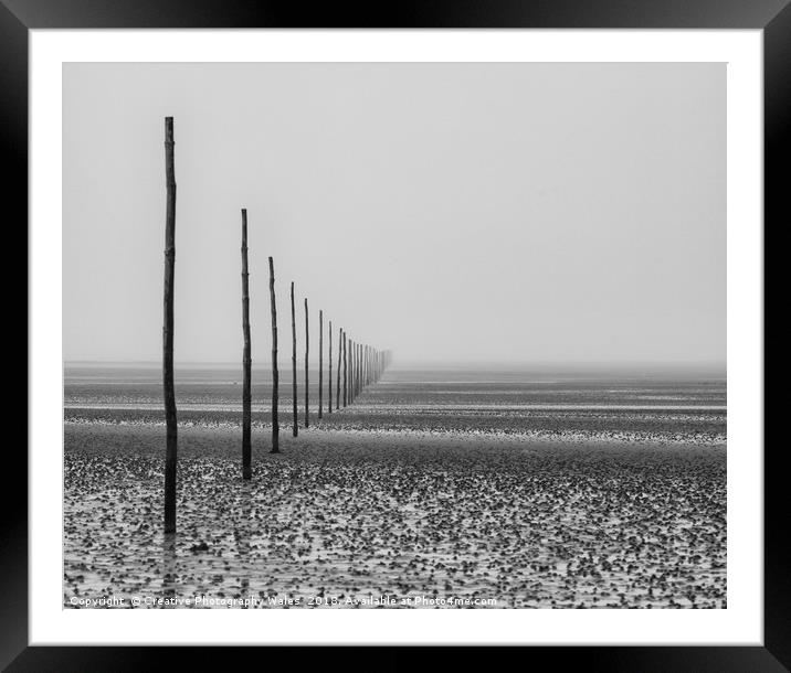 Holy Island Causeway on the Northumberland Coast Framed Mounted Print by Creative Photography Wales