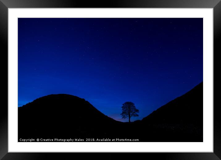 Sycamore Gap on Hadrians Wall Framed Mounted Print by Creative Photography Wales