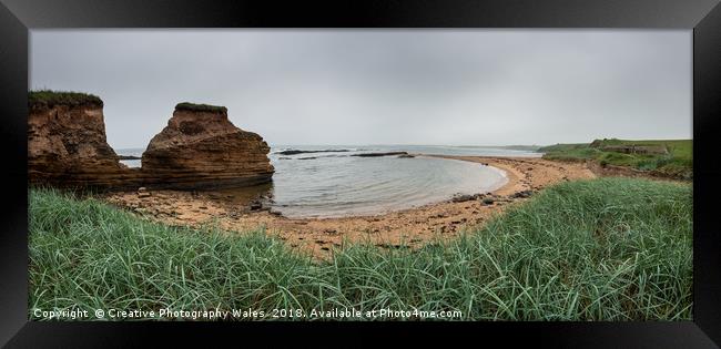 Cullernose Point Panorama on the Northumberland Co Framed Print by Creative Photography Wales