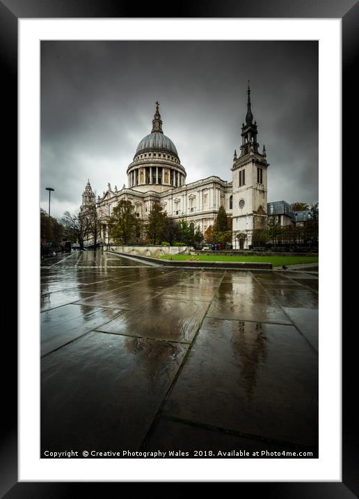St Pauls Cathedral, London Framed Mounted Print by Creative Photography Wales