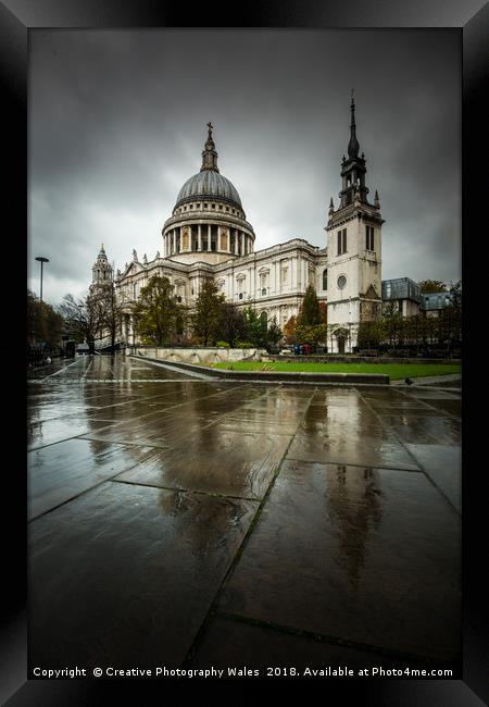 St Pauls Cathedral, London Framed Print by Creative Photography Wales