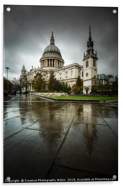 St Pauls Cathedral, London Acrylic by Creative Photography Wales