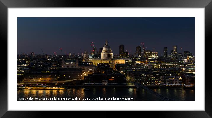 Thames Embankment, London Framed Mounted Print by Creative Photography Wales