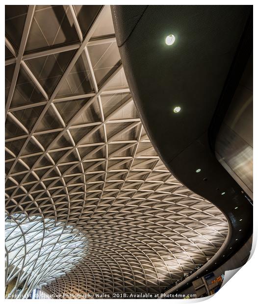 Kings Cross Station New Roof London Print by Creative Photography Wales