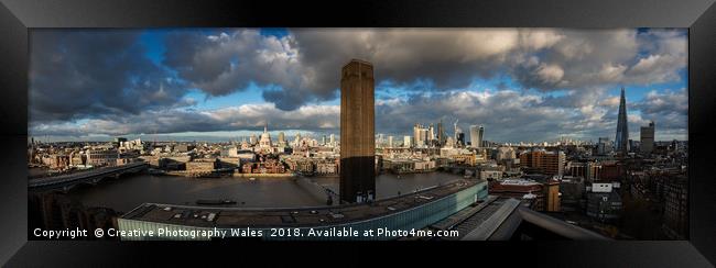 London Panoramic View Framed Print by Creative Photography Wales