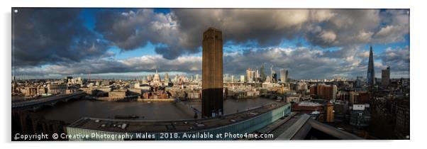 London Panoramic View Acrylic by Creative Photography Wales