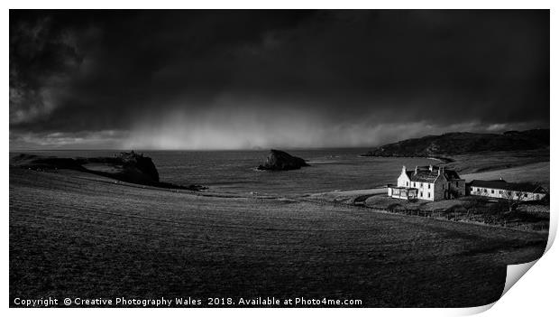 Duntulm Castle on Isle of Skye Print by Creative Photography Wales