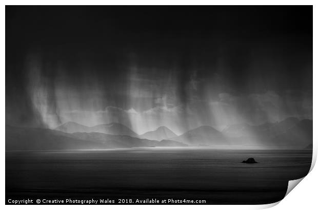 Winter Storm on Isle of Skye Print by Creative Photography Wales
