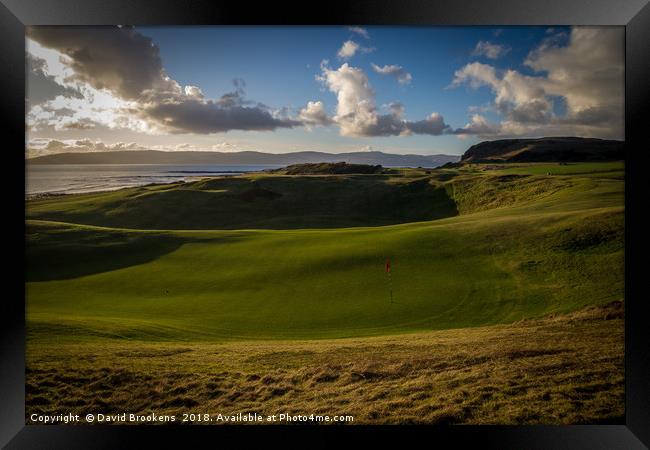 The 11th at Shiskine GC Framed Print by David Brookens