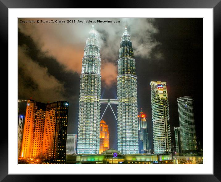 High in the clouds, Kuala Lumpur Framed Mounted Print by Stuart C Clarke