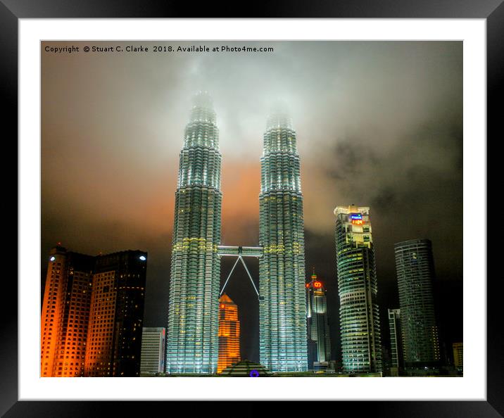 Up in the clouds, Kuala Lumpur Framed Mounted Print by Stuart C Clarke
