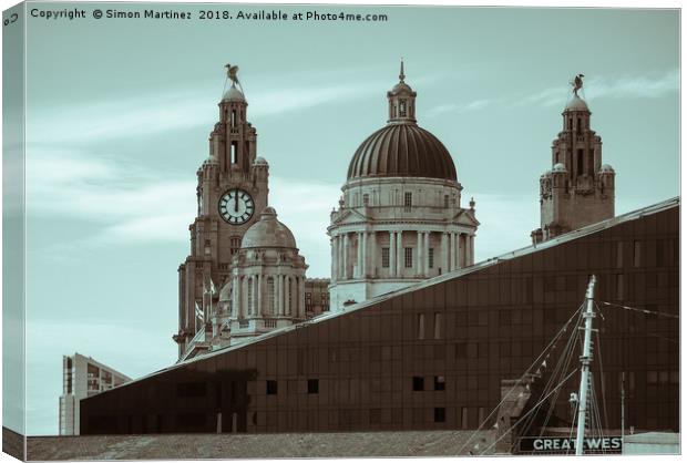 From Royal Albert Dock to Pier Head Canvas Print by Simon Martinez
