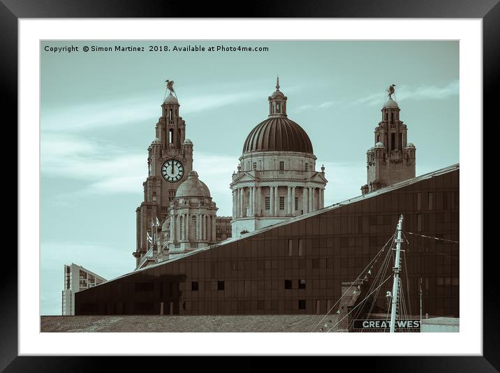 From Royal Albert Dock to Pier Head Framed Mounted Print by Simon Martinez