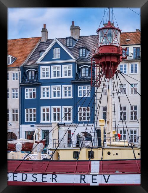 Lighthouse Boat Copenhagen Framed Print by George Robertson