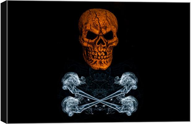 Skull And Crossbones 1 Canvas Print by Steve Purnell
