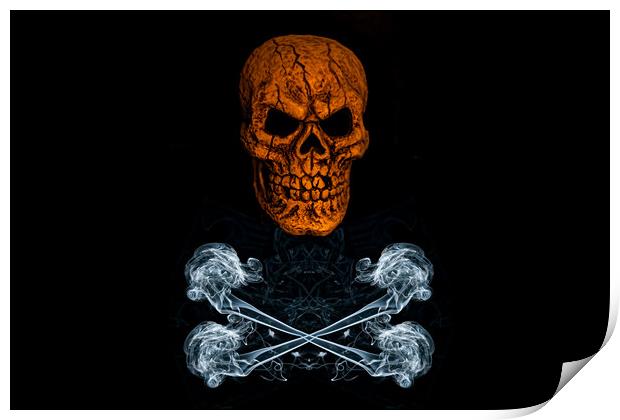 Skull And Crossbones 1 Print by Steve Purnell