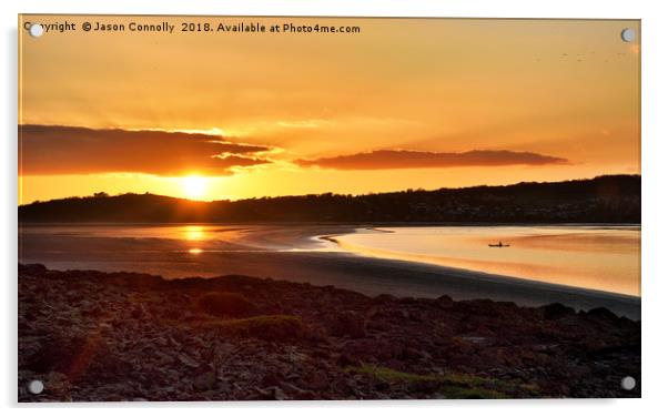 Kent Estuary Sunset Acrylic by Jason Connolly