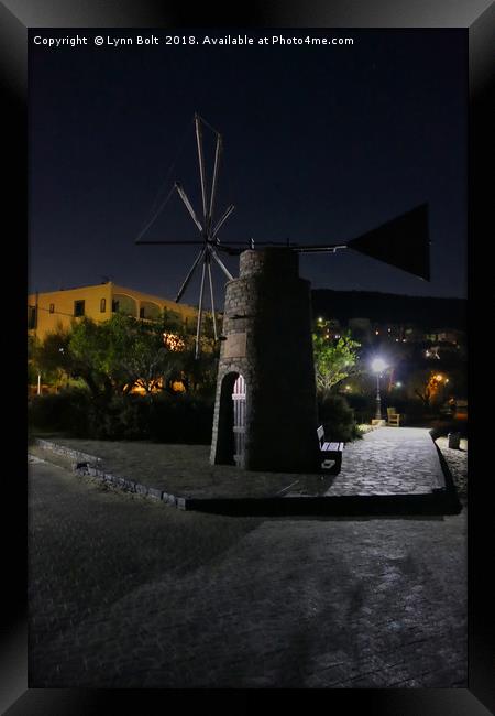 Windmill at Night Framed Print by Lynn Bolt