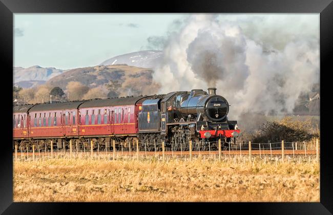 Leander Steam Train at Askam Framed Print by James Marsden