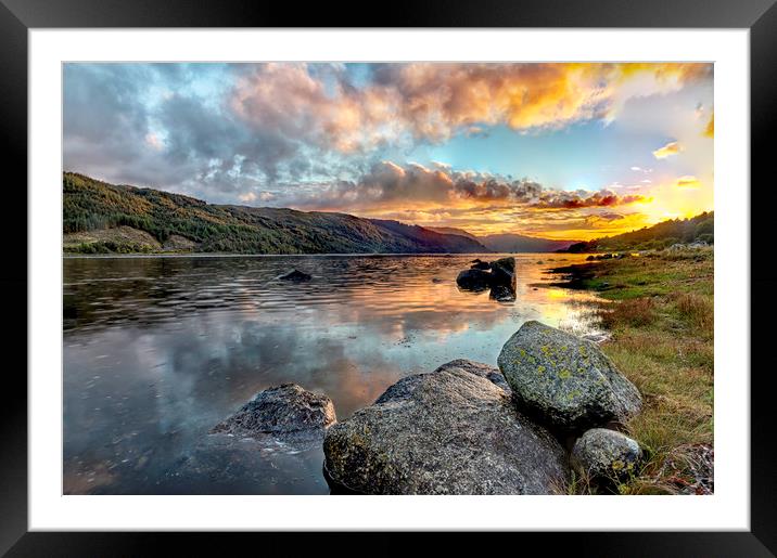 Sunset over Loch Sunart Framed Mounted Print by James Marsden