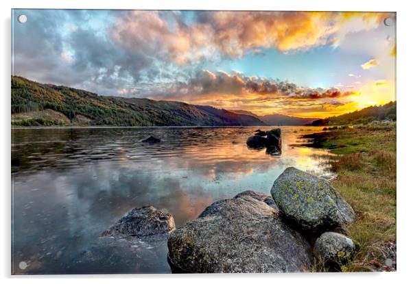 Sunset over Loch Sunart Acrylic by James Marsden
