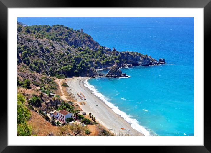 Playa de Canuelo Andalusia Spain Framed Mounted Print by Andy Evans Photos
