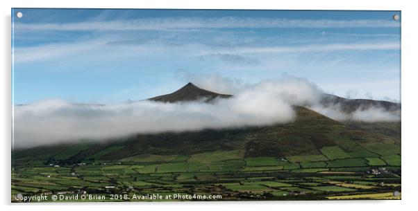 Cloudy peak: Croaghskearda. Acrylic by David O'Brien