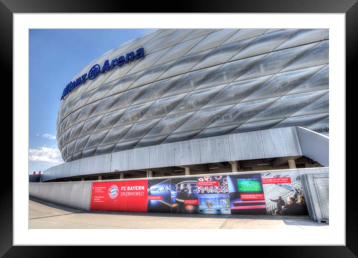 Bayern Munich Stadium  Framed Mounted Print by David Pyatt