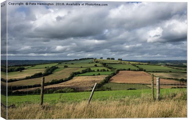 View from Raddon Top Canvas Print by Pete Hemington