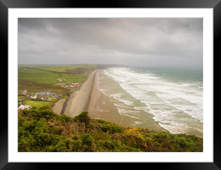 Newgale Storm. Framed Mounted Print by Colin Allen