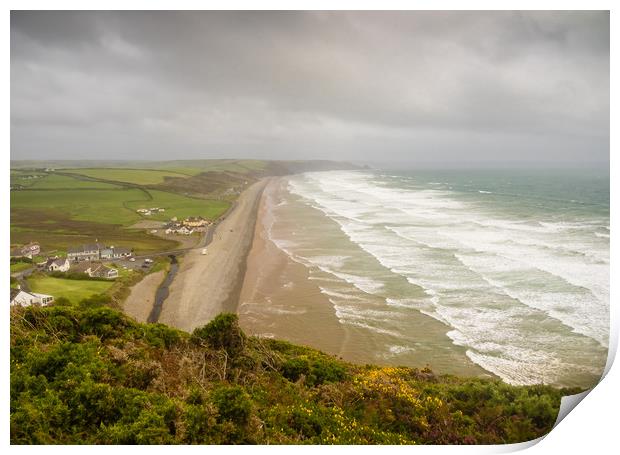 Newgale Storm. Print by Colin Allen