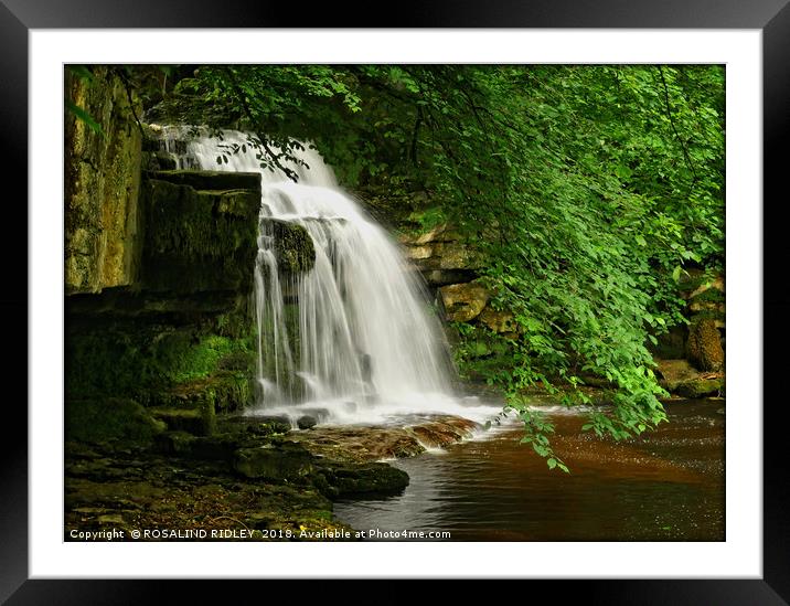 "The wedding cake waterfall" Framed Mounted Print by ROS RIDLEY