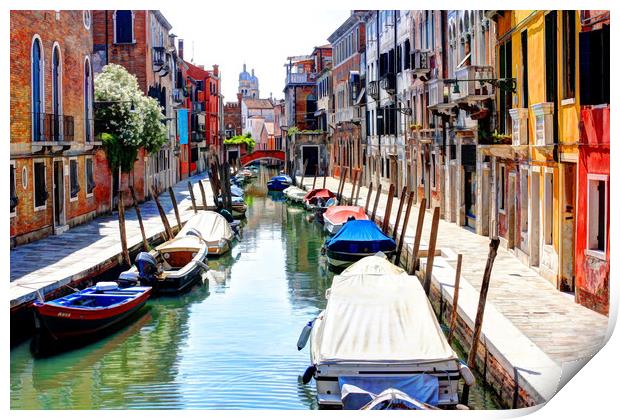 Venice back water, Italy Print by Robin Clarke