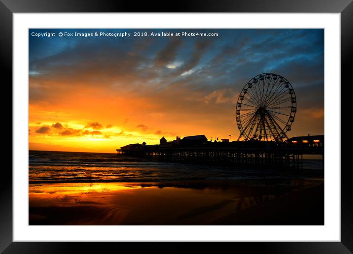 Central Pier Blackpool Framed Mounted Print by Derrick Fox Lomax