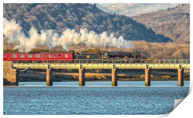 Majestic Leander Steam Train Crossing the Scenic L Print by James Marsden