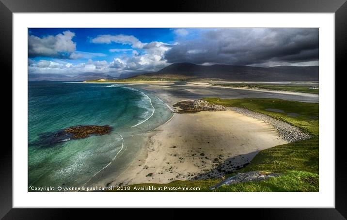 Seilebost & Luskentyre beach, Isle of Harris Framed Mounted Print by yvonne & paul carroll