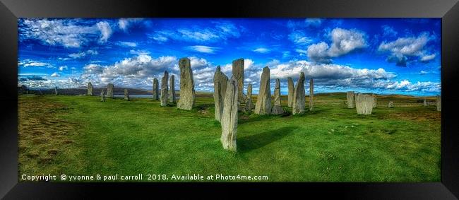 Standing Stones, Isle of Lewis, Outer Hebrides Framed Print by yvonne & paul carroll