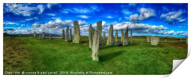 Standing Stones, Isle of Lewis, Outer Hebrides Print by yvonne & paul carroll