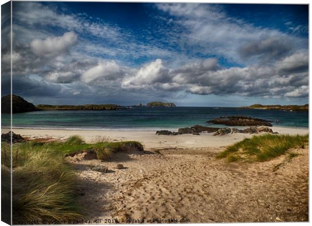 Bosta Beach, Isle of Lewis Canvas Print by yvonne & paul carroll