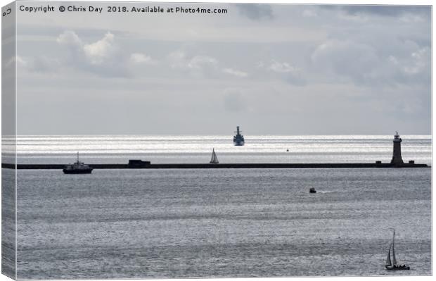 HMS Northumberland heading for Plymouth Sound Canvas Print by Chris Day