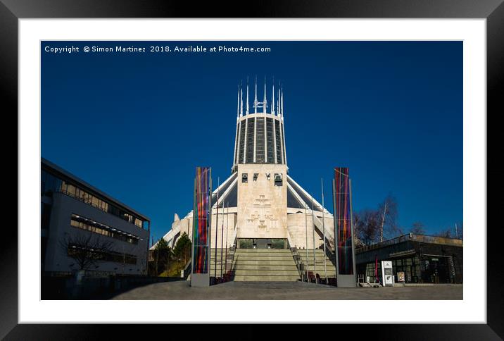 The Metropolitan Cathedral of Christ the King.  Framed Mounted Print by Simon Martinez