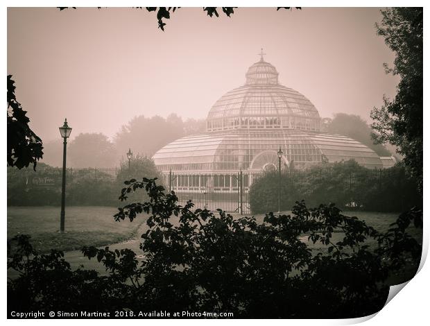 At the Victorian-Era Palm House, in Sefton Park Print by Simon Martinez