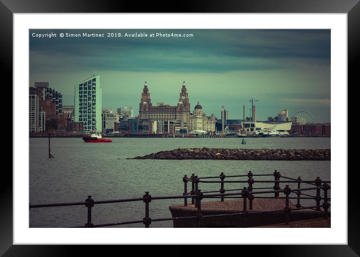 Liverpool Waterfront Framed Mounted Print by Simon Martinez