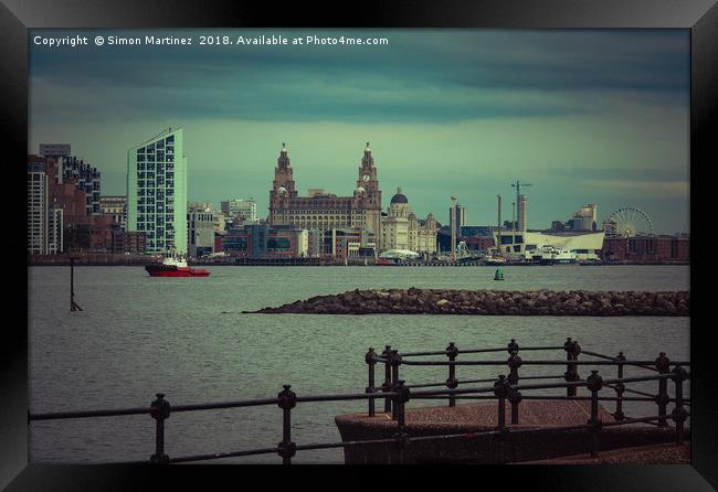 Liverpool Waterfront Framed Print by Simon Martinez