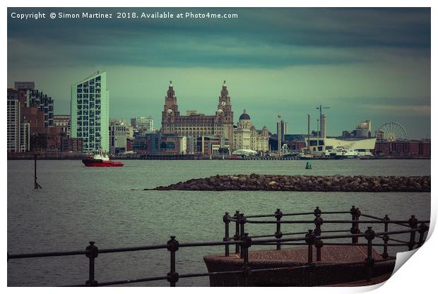 Liverpool Waterfront Print by Simon Martinez